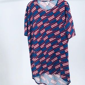 CARLY LULAROE XS AMERICAN FLAG DRESS